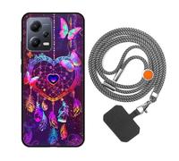 vingarshern Coque Compatible avec Redmi Note 12 Pro+ / 12 Pro Plus 5G Antichoc Silicone Bumper Case Étui de Protection Housse Coque avec Motif,Souple Coque avec Cordon Detachable,Dream Catcher