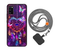 vingarshern Coque Compatible avec Samsung Galaxy A41 Antichoc Silicone Bumper Case Étui de Protection Housse Coque avec Motif,Souple Coque avec Cordon Detachable,Dream Catcher