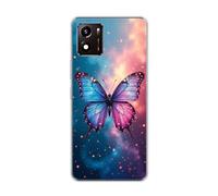 vingarshern Coque Compatible avec Vivo Y01,Housse en Silicone Transparent Souple Ultra Fine Légère,Antichoc et Antrayures avec Design Motivé - Papillon