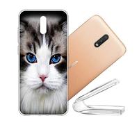 vingarshern Coque Nokia 2.3 Housse Cover Anti Choc Protection,Ultra Fine Bumper Case Étui Nokia 2.3 Coque en Silicone Souple Back Couverture,Chat-01