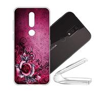 vingarshern Coque Nokia 4.2 Housse Cover Anti Choc Protection,Ultra Fine Bumper Case Étui Nokia 4.2 Coque en Silicone Souple Back Couverture,Rose (Pourpre)