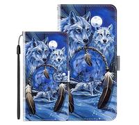 vingarshern Coque pour Huawei Y6s Étuis à Rabat Cuir PU Couverture,Flip Fermeture Magnétique Portefeuille Pochette Housse Huawei Y6s Coque Cuir Protection,Motif-Loup 2