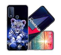 vingarshern Coque Wiko Power U30 Housse Cover Anti Choc Protection,Ultra Fine Bumper Case Étui Wiko Power U30 Coque en Silicone Souple Back Couverture,Tigre-02