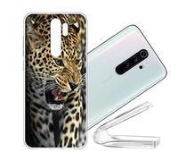 vingarshern Coque Xiaomi Redmi Note 8 Pro Housse Cover Anti Choc Protection,Ultra Fine Bumper Case Étui Redmi Note 8 Pro Coque en Silicone Souple Back Couverture,Léopard
