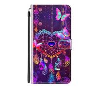 vingarshern Housse WIKO Power U20 Coque en Cuir PU Pochette,Portefeuille à Rabat Coque Wiko Power U20 Étui en Cuir avec TPU Silicone Antichoc Bumper Case(D02)