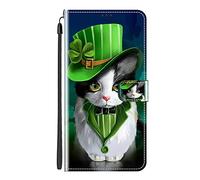 vingarshern Housse WIKO Power U20 Coque en Cuir PU Pochette,Portefeuille à Rabat Coque Wiko Power U20 Étui en Cuir avec TPU Silicone Antichoc Bumper Case(D03)