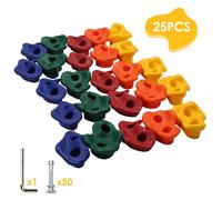 VINGO 25pcs prises d'escalade Kit Texturée Colorée kit Mur de blocs rocheux loisirs sport