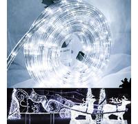 VINGO 30m Tuyau lumineux LED extérieur avec 720 LED blanc froid avec 8 modes Tuyau étanche Chaîne lumineuse extérieure pour Thanksgiving, Noël, arbre de Noël, jardin, terrasse, balcon..