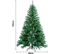 VINGO Arbre de Noël floqué Arbre de Noël PVC 180cm Arbre artificiel sapin vert