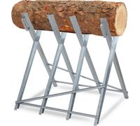 VINGO chevalet de sciage chevalet de travail tronçonneuse pliable métal chevalet de sciage bois 150KG denture bois