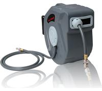 VINGO Enrouleur d'air comprimé 20m de tissu PVC Enrouleur de tuyau d'air comprimé 1/4¡°raccord rapide Arrêt de tuyau 2m Enrouleur automatique de tuyau d'air comprimé¡