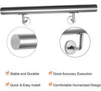 VINGO main courante inox 100 cm main courante murale mur garde-corps escalier barre parapet poignée main courante escalier rampe ronde