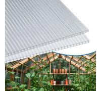 VINGO Plaques alvéolaires pour serre de jardin, Accessoires de jardin & de serre Panneaux de serre de rechange 14x polycarbonate double paroi alvéolaire (60.5 x 121cm) 4mm, 10,25 m2