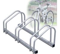 VINGO Range-vélos pour 5 vélos, montage au sol ou mural, acier galvanisé 130 x 32 x 26 cm