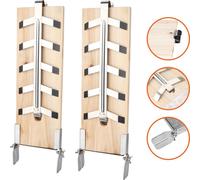 VINGO, set de 2 planches à saumon, 5 niveaux réglables, saumon jusqu'à 2,5kg, pour brasero, corbeille à feu, fumoir, barbecue, gastronomie