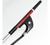 Vingobow Brazilwood archet contrebasse modèle allemand 4/4 taille 76cm bâton droit crin de cheval noir naturel