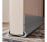 Vingspina 93cm Gris Calfeutrer Bas de Porte, Silicone Bande D'étanchéité Pas Besoin de Coller, Isolation Phonique Porte, Boudin de Porte Anti Courant d'air Calfeutrer Seuil Porte, (Gray)