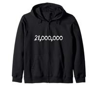 Vingt et Un Million de Bitcoin Total Supply Crypto 2100000 BTC Sweat à Capuche