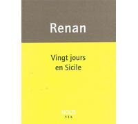 Vingt jours en Sicile - Ernest Renan - Nous Eds - broché - Roman