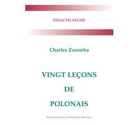 Vingt leçons de Polonais - Charles Zaremba - Publication Universite Provence - broché - Dictionnaire et encyclopédie