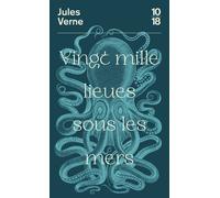 Vingt mille lieues sous les mers - Jules Verne - 10/18 - Poche - Roman
