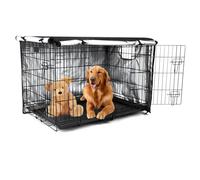 VINGVO Bache Cage Chien, Housse de Cage pour Chien, Housses de Cage de chenil 600D pour Cage de Chien, Imperméables et Durable, Housse Universelle pour la Plupart des Cages (48in)