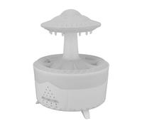 VINGVO Goutte à Goutte d'eau Humidificateur Rain Cloud, Diffuseur de Pluie Nocturne 7 Couleurs avec Minuterie Télécommandée, Lampe Diffuseur Champignon, Sons de Pluie pour (White)