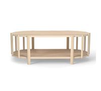 VINGVO Table basse ovale design moderne avec espace de rangement - Table de salon multifonction en bois pour salon et couloir (123 x 64 x 40 cm) (#1)