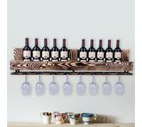 Vinikea Vinobarto Odin - Bois torréfié - Pour bouteilles et verres - grand modèle