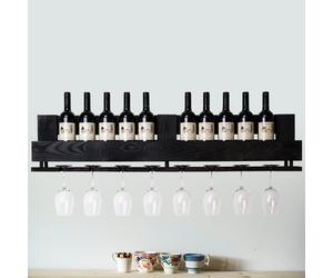 Vinikea Vinobarto Odin - Noir - Pour bouteilles et verres - grand modèle