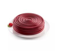 silikomart | Moule à gâteau en Silicone VINYL moderne, anti-adhérent, Lot de 1 Moule à gâteau, Design 3D, Ø 195 h 50 mm, Volume 1,4 ml, Made in Italy, Gris