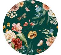 VINILIKO Design | Tapis de jardin en vinyle rond [Diam] 200 cm - Intérieur et extérieur, antidérapant, imperméable, lavable - Plusieurs tailles - Vinyle pour salon, terrasse