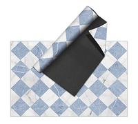 VINILIKO Design - Tapis Vinyle hydraulique - Gadir Bleu 100 x 160 cm - Intérieur et extérieur, antidérapant, imperméable, Lavable - Carreaux de carrelage - Différentes Tailles - Tapis Vinyle pour
