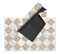 VINILIKO Design | Tapis Vinyle hydraulique - Gadir Sepia 100 x 160 cm - Intérieur et extérieur, antidérapant, Lavable - Carreaux de carrelage - Tapis Vinyle pour Salon, terrasse