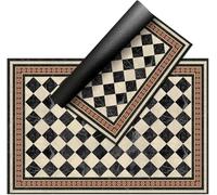 VINILIKO Design | Tapis Vinyle hydraulique - Scacchi 66 x 180 cm - Intérieur et extérieur, antidérapant, imperméable, Lavable - Carreaux de carrelage - Différentes Tailles - Tapis Vinyle pour Salon