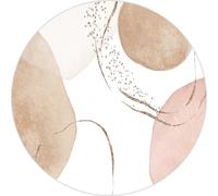 VINILIKO Design | Tapis Vinyle Rond Ivanna [Diam] 180 cm - Antidérapant, imperméable, Lavable - Plusieurs Tailles - Tapis Vinyle pour Salon, Cuisine