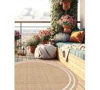 VINILIKO Design | Tapis Vinyle Rond Lisse imprimé - Agnan [Diam] 100 cm - Intérieur et extérieur, antidérapant, imperméable, Lavable - Plusieurs Tailles - Tapis Vinyle pour Salon, terrasse