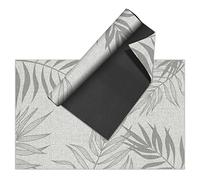VINILIKO Design | Tapis Vinyle uni imprimé - Nathifa Gris, 140 x 200 cm - Intérieur et extérieur, antidérapant, imperméable, Lavable - Plusieurs Tailles - Tapis Vinyle pour Salon, terrasse