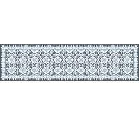 VINILIKO Design | Tapis Vinyle Victorian Blue 66 x 250 cm - Antidérapant, imperméable, Lavable - Plusieurs Tailles - Tapis Vinyle pour Salon, Cuisine