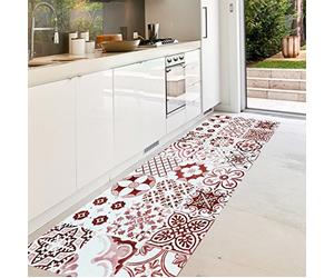 VINILIKO, Tapis en Vinyle, Port Grimaud, Rouge, 66 x 150 cm