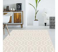 Viniliko Tapis Hexagone, Vinyle, Sepia, 133 x 200 x 3 cm