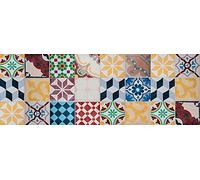 VINILIKO Vintage Tiles Tapis en Vinyle Multicolore, 50 x 140 cm