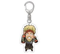VINLAND SAGA Porte - Clés Pendentif Anime Figurine VINLAND SAGA Acrylique Porte - Clés Sac Clé De Voiture Accessoires (B)