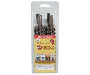 Vinmer 133138 Pack de 100 Chevilles crampon 4/7