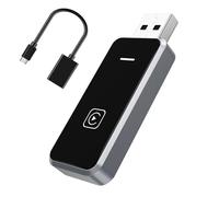 Vinmooog Adaptateur Carplay sans Fil/Adaptateur Android Auto sans Fil, 2 en 1 CarPlay/Android Auto Convertit Android Auto/Carplay Filaire en sans Fil pour Les Voitures avec Carplay, USB A-C,WiFi/BT