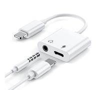 Vinmooog Adaptateur Casque pour iPhone [Certifié MFi] 2 en 1 pour Casque iPhone Aux Audio,Adaptateur Ecouteur Jack 3.5 mm,Adaptateur répartiteur de Chargeur Dongle pour iPhone 14 13 12 11 XS XR X 8 7