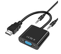 Vinmooog Adaptateur HDMI vers VGA Adaptateur hdmi vga,1080P convertisseur vga vers hdmi Cable pc avec 3,5 mm Câble Audio Cable Ordinateur plaqué Or pou PC,Projecteur,HDTV,PS4/3