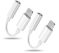Vinmooog Adaptateur pour iPhone Jack [Certifié MFi] Jack 3,5 mm Adaptateur Casque pour iPhone Aux Audio Câble J-ack Accessoires Compatible avec iPhone14Pro/14/13/12/SE/11/X/XS/8/7（2 Pack）