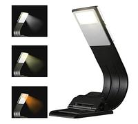 Vinmooog Lampe liseuse,3 Couleurs lampe livre pour lire au lit lampe de bureau Flexible Parfaite pour la Lecture lumiere led (Noir)