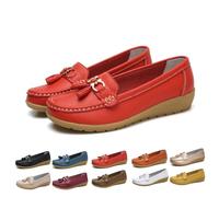 Vinnci | Mocassin Orthopédique en Cuir Mocassins orthopédiques en Cuir Respirant pour Femme, élégants et Confortables, avec Talons compensés, idéaux pour la randonnée et l'usage Quotidien